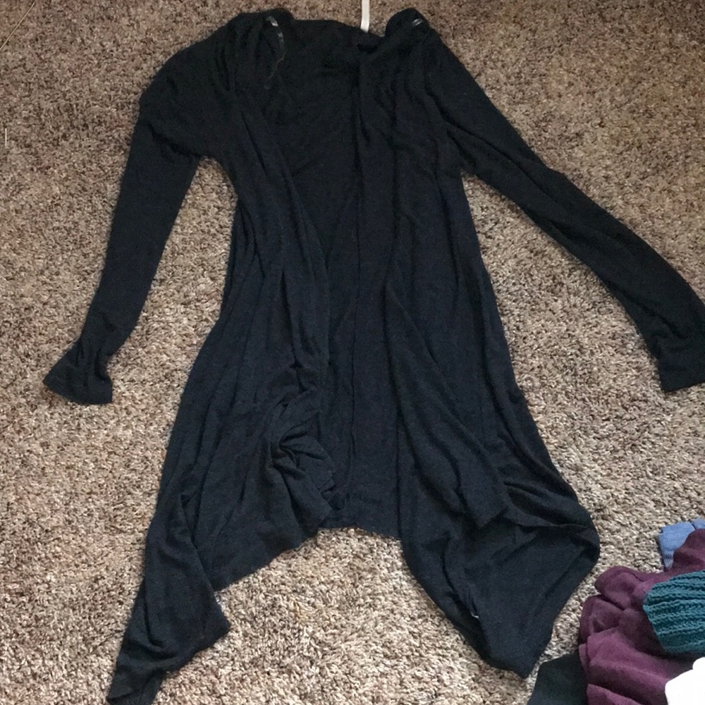 black cardigan